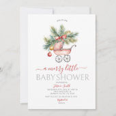 Schattigee wandelwagen kerst een vrolijk klein Bab Kaart (Voorkant)