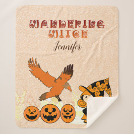 Schattigee Wandering Little Witch Jack Cobweb Typo Sherpa Deken