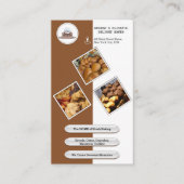 Schattigee Warm Brown Bakery Voeg QR Code Branding Visitekaartje (Voorkant)