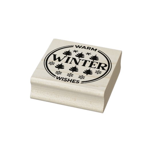 Schattigee Warm Winter Wensen Kerstmis Rubberstempel (Stempel)