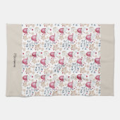 Schattigee warme cacao en koekjes Waterverf illust Theedoek (Horizontaal)