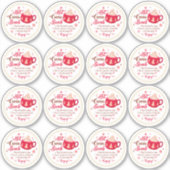 Schattigee warme cacaobom chocoladeserveerinstruct sticker (Voorkant)