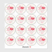 Schattigee warme cacaobom chocoladeserveerinstruct sticker (Vel)