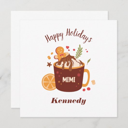 Schattigee warme chocolademelk met peperkoek (Voorkant / Achterkant)