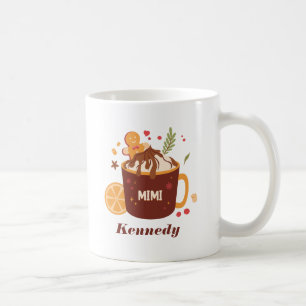 Schattigee warme chocolademelk met peperkoek koffiemok