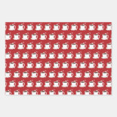 Schattigee warme chocolademelk rode kerst inpakpapier vel (Voorkant 2)