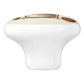 Schattigee warme koffieliefhebbers keramische knop (Zijkant)