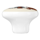 Schattigee warme koffieliefhebbers keramische knop (Zijkant)