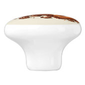Schattigee warme koffieliefhebbers keramische knop (Zijkant)