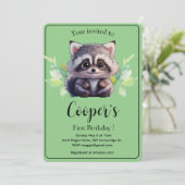 Schattigee wasbeer bosdieren bos vrienden (Staand voorkant)