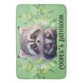 Schattigee wasbeer bosdieren bos vrienden badmat (Voorkant Verticaal)