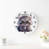 Schattigee wasbeer bosdieren bos vrienden grote klok (Huis)