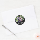 Schattigee wasbeer bosdieren bos vrienden ronde sticker (Envelop)