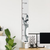 Schattigee wasbeer coon groeigrafiek behouden poster (Thuiskantoor)