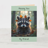 Schattigee wasbeer | Denken aan jou Kaart (Voorkant)