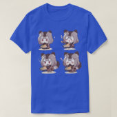 Schattigee wasbeer eet alles anime t-shirt (Design voorkant)