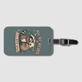 Schattigee Wasbeer en Ferret Knuffel met Grappige  Bagagelabel (Voorkant (horizontaal))