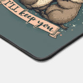 Schattigee Wasbeer en Ferret Knuffel met Grappige Bureaumat (Hoek)