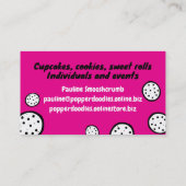 Schattigee wasbeer eten cookie bakkerij visitekaartje (Achterkant)