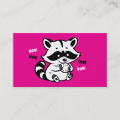 Schattigee wasbeer eten cookie bakkerij visitekaartje (Voorkant)