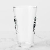 Schattigee Wasbeer Familie Quote Waterverf Dierlij Glas (Rechts)