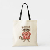 Schattigee wasbeer hartballon tote bag (Achterkant)