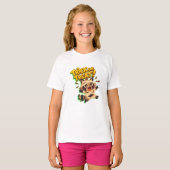 Schattigee wasbeer in mummie kostuum met Trick or T-shirt (Voorkant volledig)
