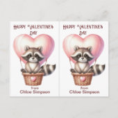 Schattigee Wasbeer Kind Valentijn Klaslokaal Kaart (Voorkant)