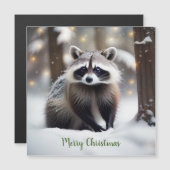 Schattigee wasbeer magnetische Kaart (Voorkant / Achterkant)