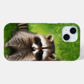 Schattigee wasbeer met een echt Schattige gezicht Case-Mate iPhone Case (Achterkant (horizontaal))