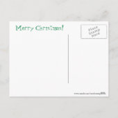 Schattigee wasbeer met rode kerstmuts feestdagenkaart (Achterkant)