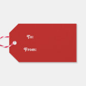 Schattigee wasbeer met rode kerstmuts vakantie cadeaulabel (Achterkant Horizontaal)