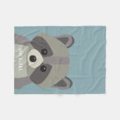Schattigee Wasbeer Modern gepersonaliseerd Baby bl Fleece Deken (Voorkant (Horizontaal))