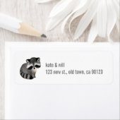 Schattigee wasbeer retour adreslabels etiket (Insitu)