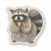 Schattigee wasbeer sticker (Voorkant)