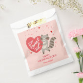 Schattigee wasbeer Valentijn Bedankzakje (Gezegeld)