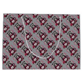 Schattigee wasbeer Valentijn Buffalo Plaid estheti Groot Cadeauzakje (Achterkant)