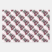 Schattigee wasbeer Valentijn Buffalo Plaid estheti Inpakpapier Vel (Voorkant 3)