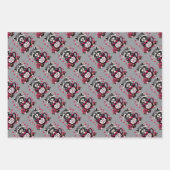 Schattigee wasbeer Valentijn Buffalo Plaid estheti Inpakpapier Vel (Voorkant)