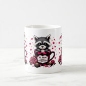 Schattigee wasbeer Valentijn Buffalo Plaid estheti Koffiemok (Center)