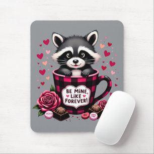 Schattigee wasbeer Valentijn Buffalo Plaid estheti Muismat