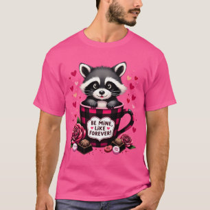 Schattigee wasbeer Valentijn Buffalo Plaid estheti T-shirt