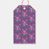 Schattigee wasbeer Valentijnsdag cadeau labels voo Cadeaulabel (Achterkant)