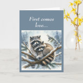 Schattigee wasberen Jubileum naar Paar Kaart (Gele Bloem)