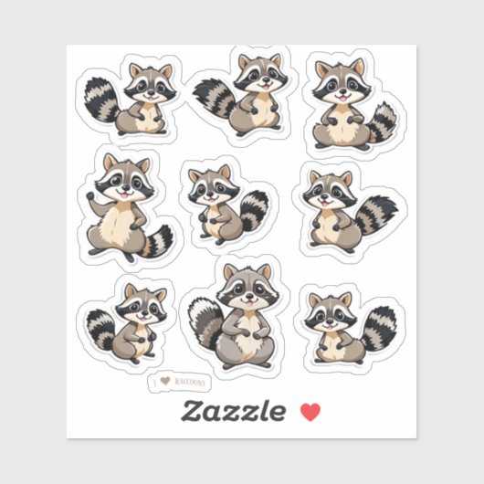 Schattigee wasberen Scrapbook Stationery Stickers (Vel)