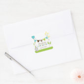 Schattigee waslijnen Baby Boy Baby shower Sticker (Envelop)