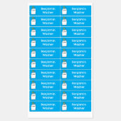 Schattigee wasmachine wasserij cartoon gepersonali labels (Vel)