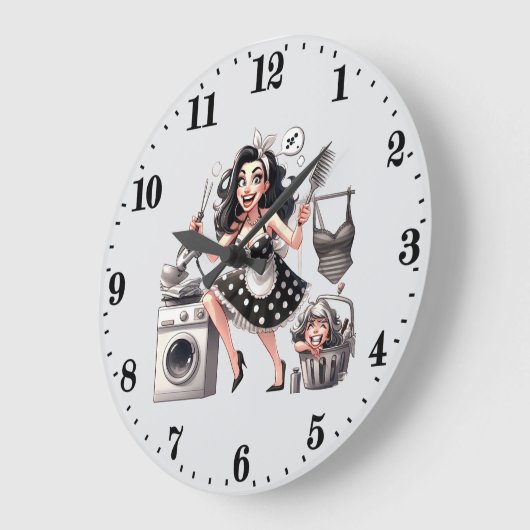 Schattigee  wasvrouw grote klok (Hoek)