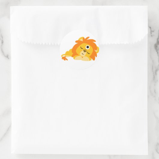 Schattigee Watchful Cartoon Leeuw sticker (Tas)