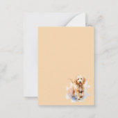 Schattigee Watecolor Goldendoodle Monogrammed Notitiekaartje (Achterkant)
